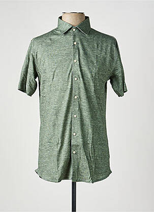 Chemise manches courtes coupe droite vert DESOTO homme