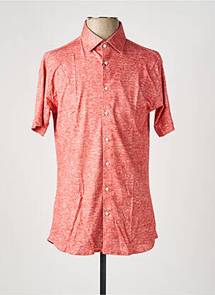 Chemise manches courtes coupe droite rouge DESOTO homme