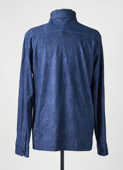 Chemise manches longues coupe droite bleu fonce DESOTO homme