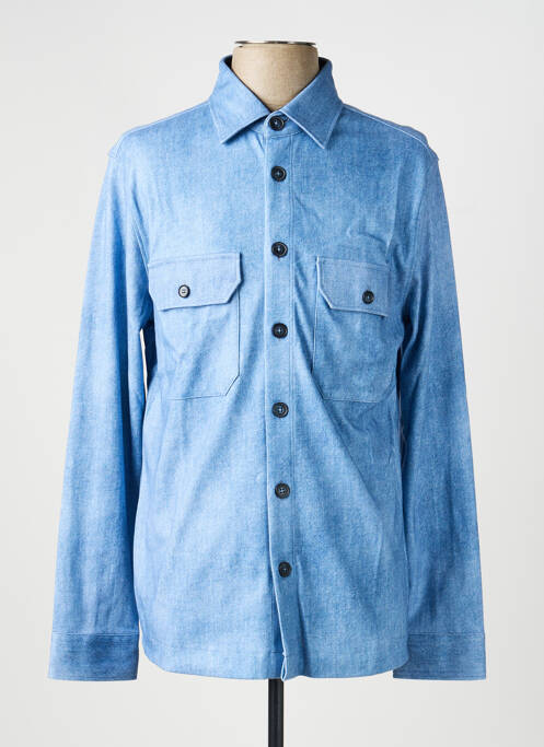 Chemise manches longues coupe droite bleu clair DESOTO homme