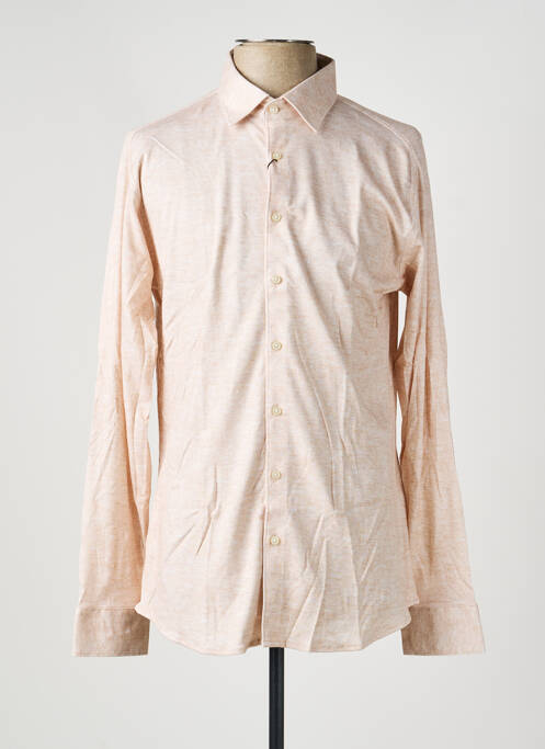 Chemise manches longues coupe droite beige DESOTO homme