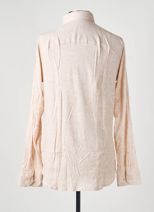 Chemise manches longues coupe droite beige DESOTO homme