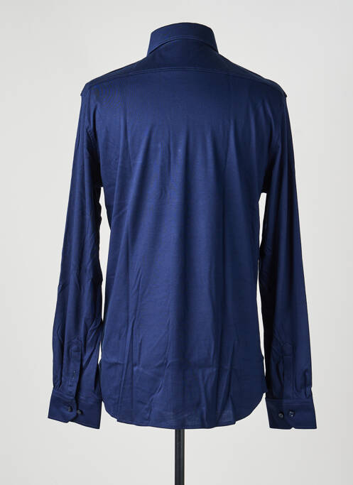 Chemise manches longues coupe droite bleu DESOTO homme