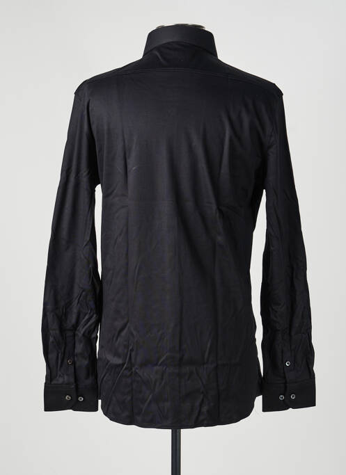 Chemise manches longues coupe droite noir DESOTO homme