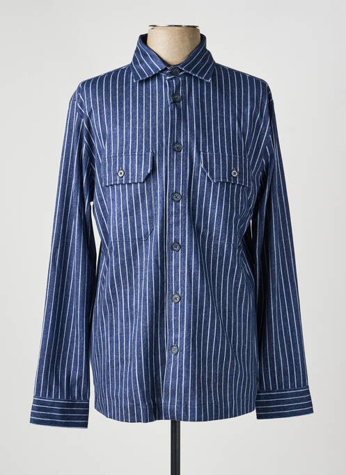 Chemise manches longues imprimé fantaisie bleu DESOTO homme