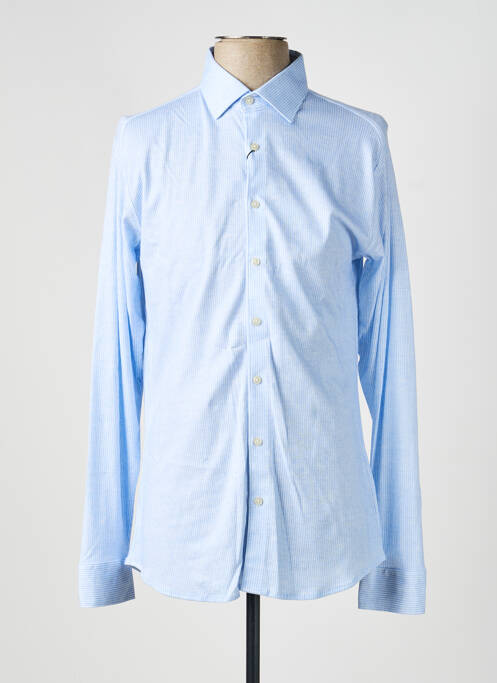 Chemise manches longues imprimé fantaisie bleu DESOTO homme