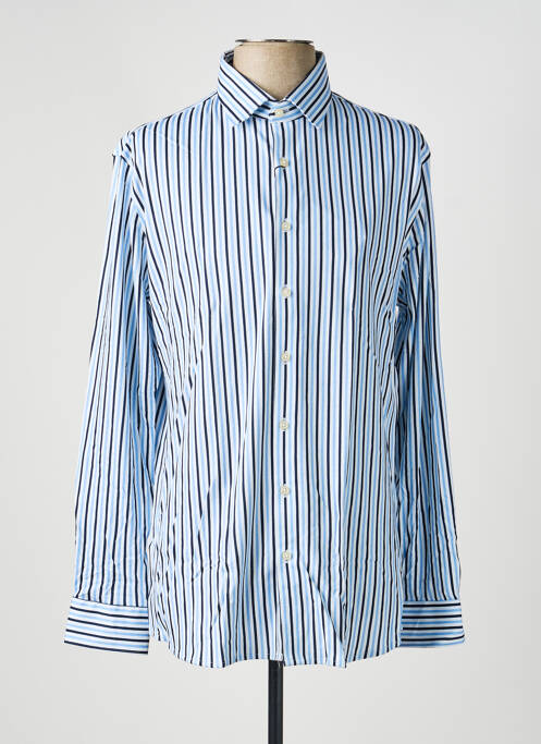 Chemise manches longues imprimé fantaisie bleu DESOTO homme