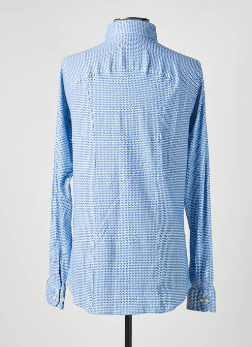 Chemise manches longues imprimé fantaisie bleu DESOTO homme