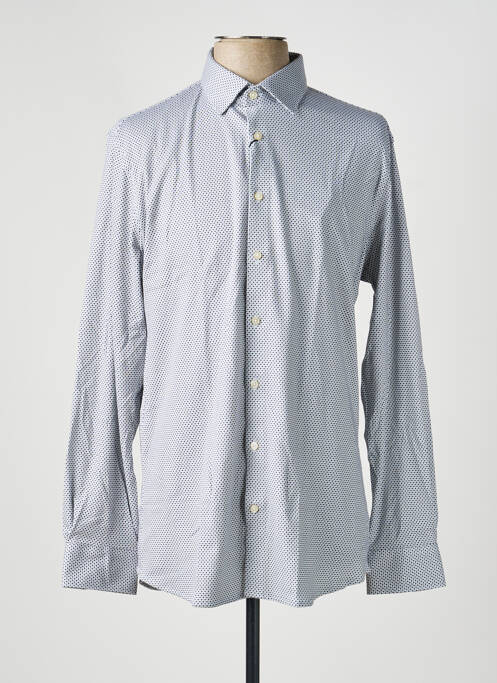Chemise manches longues imprimé fantaisie bleu DESOTO homme