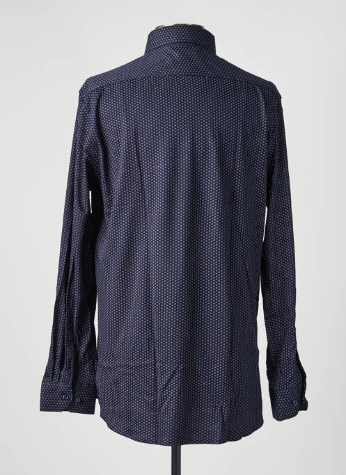 Chemise manches longues imprimé fantaisie bleu fonce DESOTO homme
