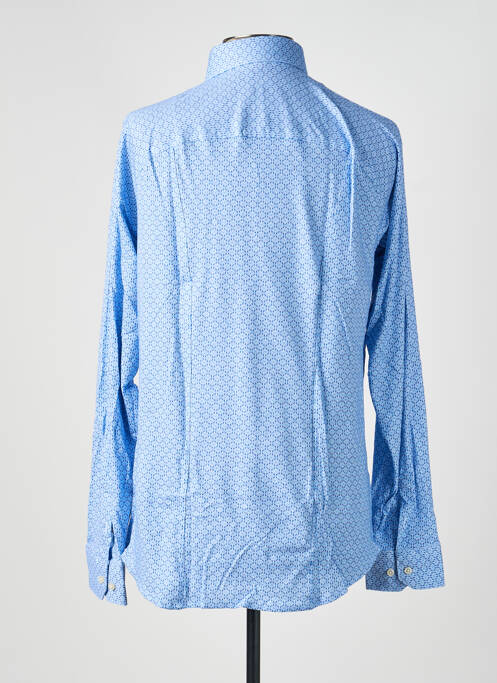 Chemise manches longues imprimé fantaisie bleu DESOTO homme