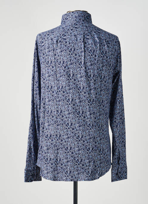 Chemise manches longues imprimé fantaisie bleu DESOTO homme