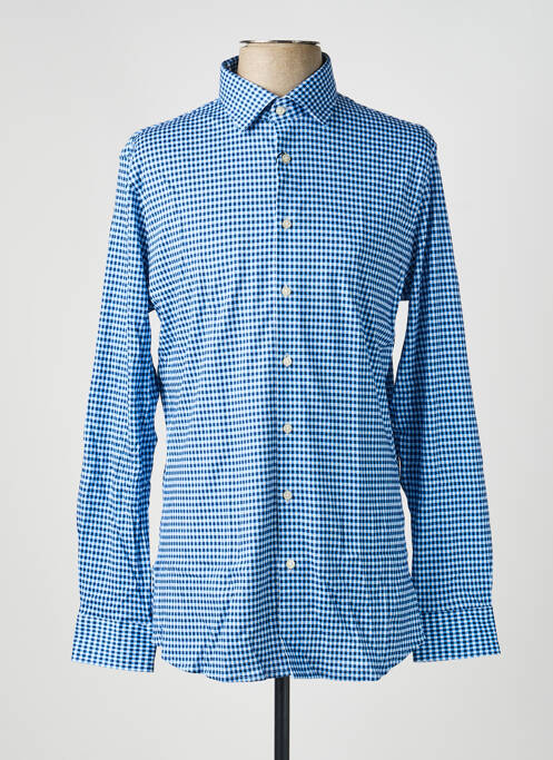 Chemise manches longues imprimé fantaisie bleu DESOTO homme