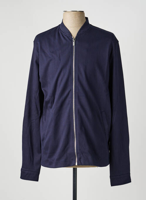 Veste casual coupe droite bleu DESOTO homme