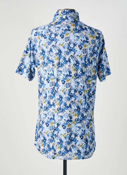 Chemise manches courtes imprimé fantaisie bleu DESOTO homme
