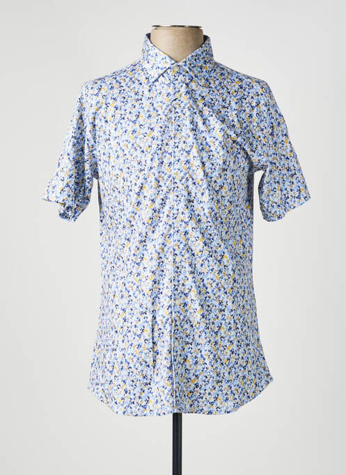 Chemise manches courtes imprimé fantaisie bleu DESOTO homme