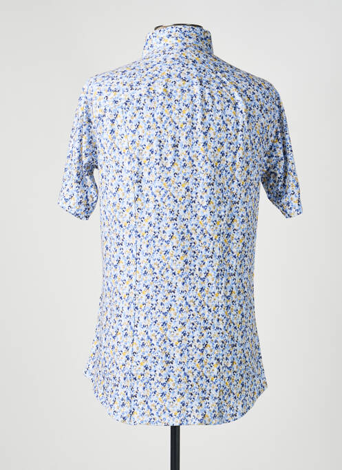 Chemise manches courtes imprimé fantaisie bleu DESOTO homme