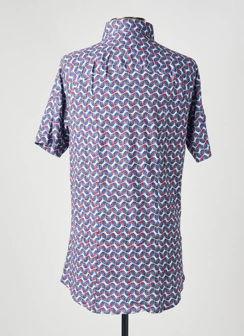 Chemise manches courtes imprimé fantaisie bleu DESOTO homme