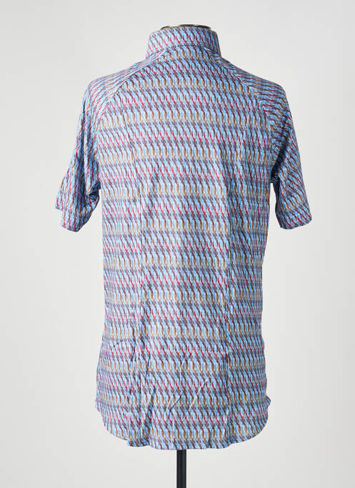 Chemise manches courtes imprimé fantaisie bleu DESOTO homme