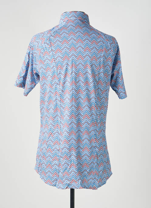 Chemise manches courtes imprimé fantaisie bleu DESOTO homme