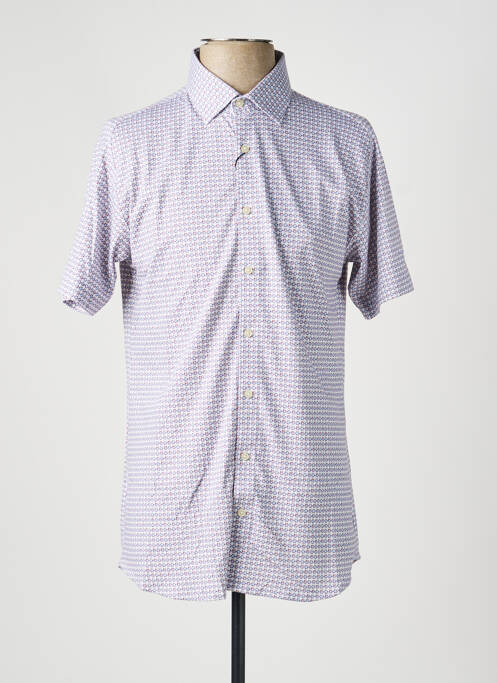 Chemise manches courtes imprimé fantaisie bleu DESOTO homme