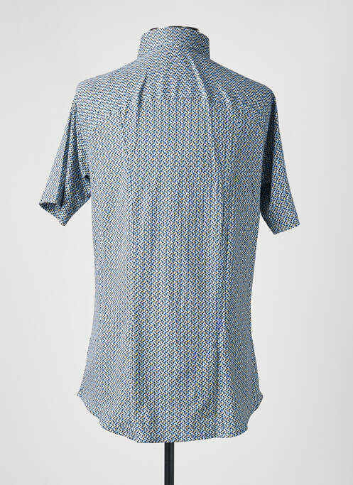 Chemise manches courtes imprimé fantaisie bleu DESOTO homme