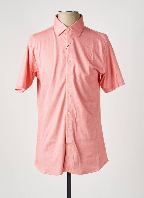 Chemise manches courtes imprimé fantaisie orange DESOTO homme