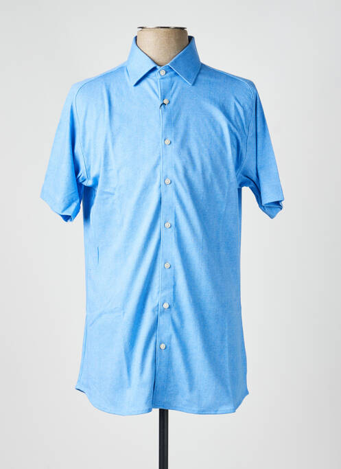 Chemise manches courtes imprimé fantaisie bleu DESOTO homme
