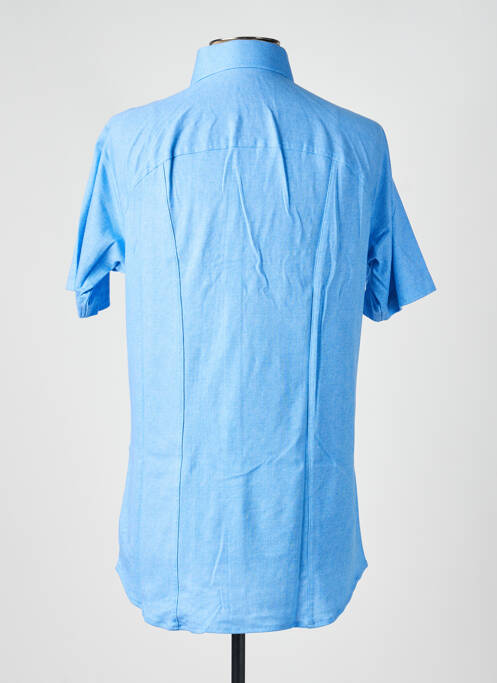 Chemise manches courtes imprimé fantaisie bleu DESOTO homme