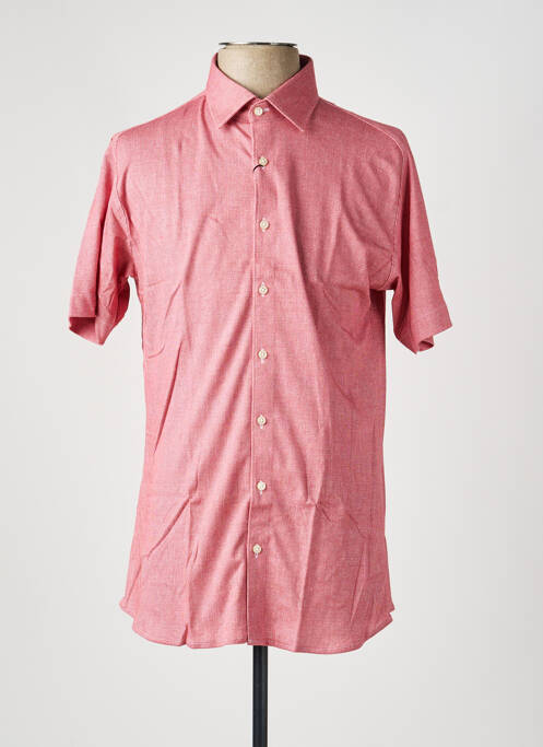 Chemise manches courtes imprimé fantaisie rouge DESOTO homme