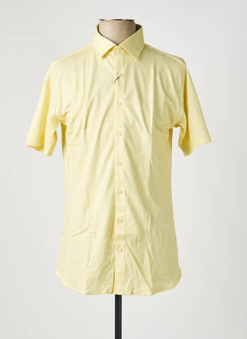 Chemise manches courtes imprimé fantaisie jaune DESOTO homme
