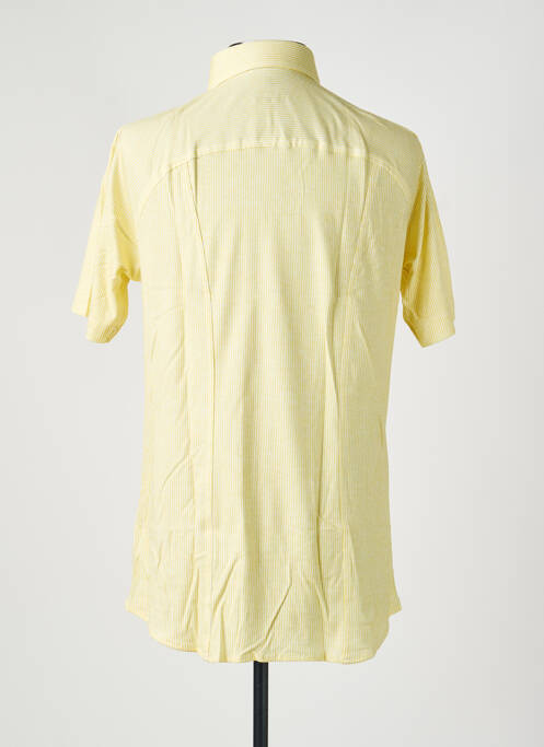 Chemise manches courtes imprimé fantaisie jaune DESOTO homme