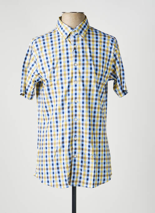 Chemise manches courtes imprimé fantaisie jaune DESOTO homme