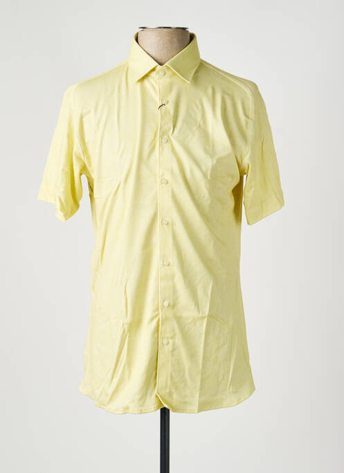 Chemise manches courtes imprimé fantaisie jaune DESOTO homme