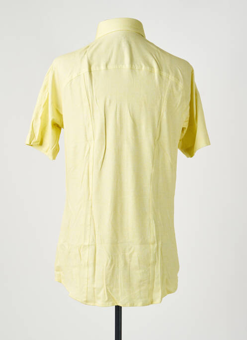 Chemise manches courtes imprimé fantaisie jaune DESOTO homme