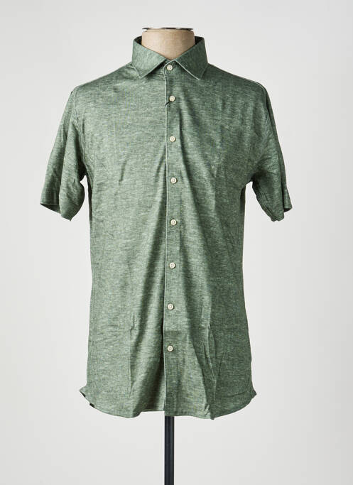 Chemise manches courtes coupe droite vert DESOTO homme