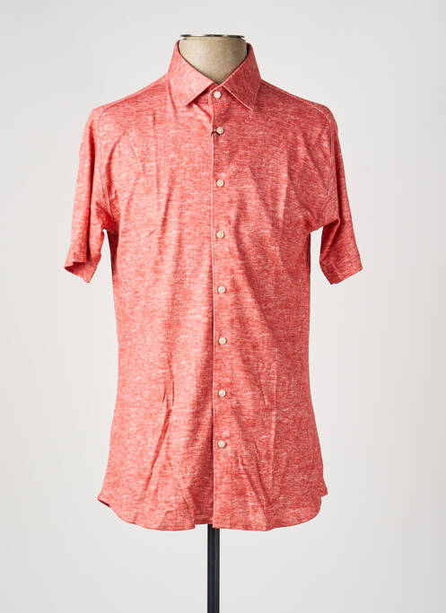 Chemise manches courtes coupe droite rouge DESOTO homme