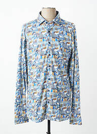 Chemise manches longues imprimé fantaisie bleu DESOTO homme