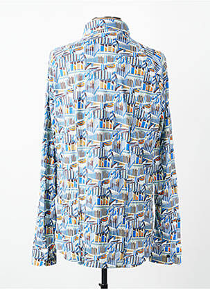Chemise manches longues imprimé fantaisie bleu DESOTO homme