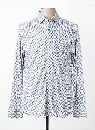 Chemise manches longues coupe cintrée gris DESOTO homme