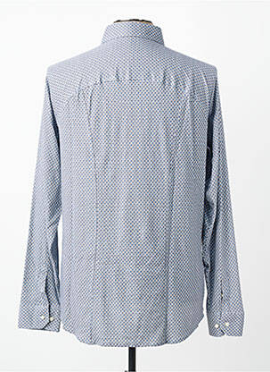 Chemise manches longues coupe cintrée bleu DESOTO homme