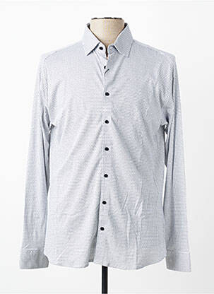 Chemise manches longues imprimé fantaisie gris DESOTO homme