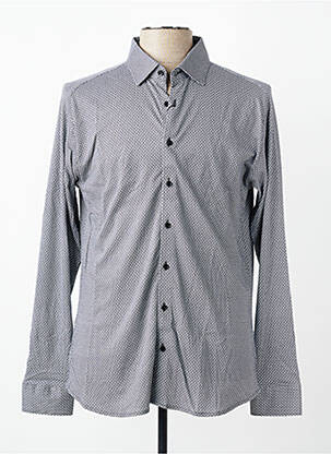 Chemise manches longues coupe cintrée noir DESOTO homme