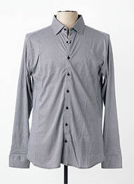 Chemise manches longues coupe cintrée noir DESOTO homme