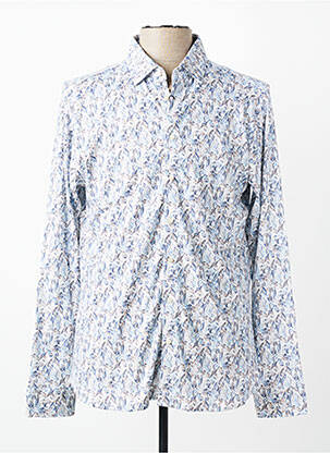Chemise manches longues coupe cintrée bleu DESOTO homme