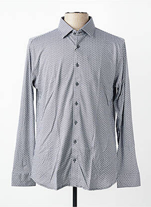 Chemise manches longues coupe cintrée noir DESOTO homme