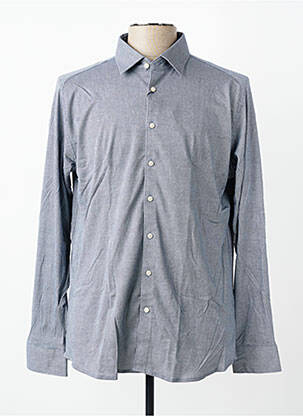 Chemise manches longues coupe cintrée gris DESOTO homme