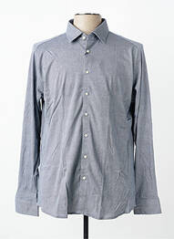 Chemise manches longues coupe cintrée gris DESOTO homme