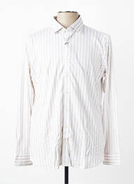 Chemise manches longues coupe cintrée beige DESOTO homme