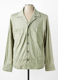 Chemise manches longues coupe cintrée vert DESOTO homme